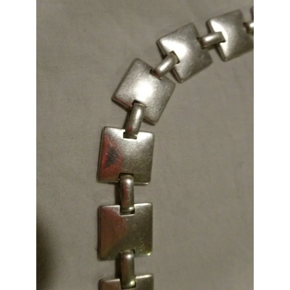 Vintage LIZ CLAIBORNE‎ Brushed Silver Chain Link BELT Boho Gypsy Ladies Sz M